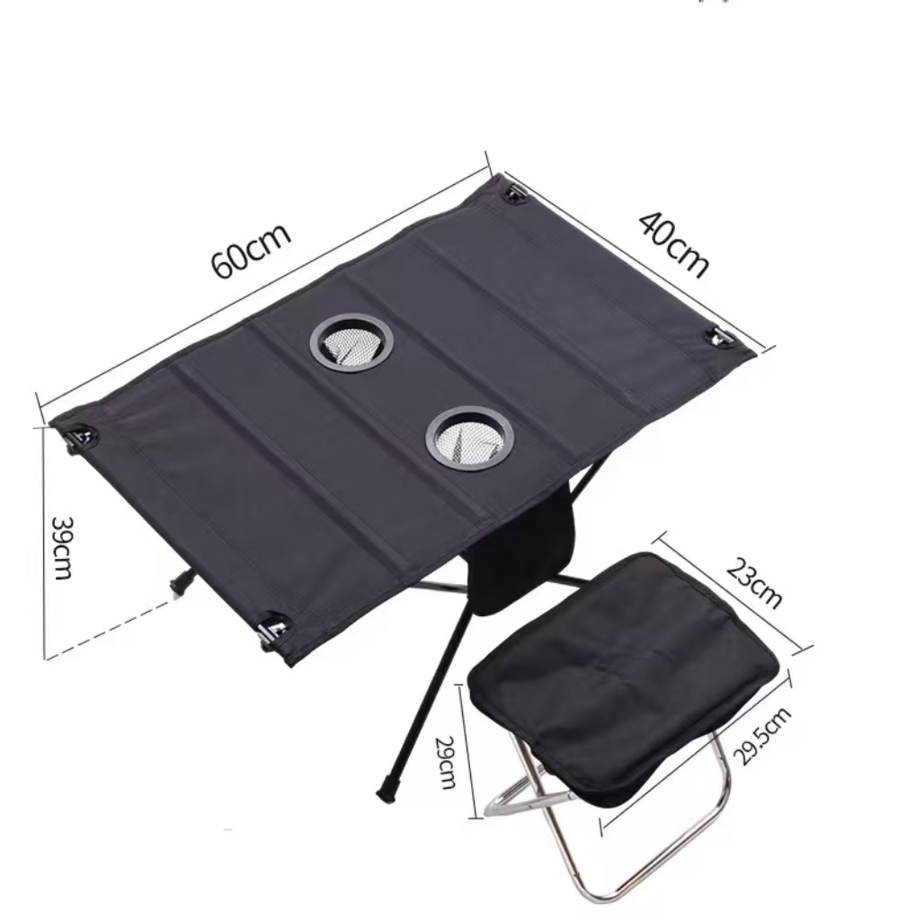 Double Water Cup Table + Small Stool Set